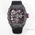 Swiss Replica Richard Mille RM 38-02 Carbon Fibers Skeletonised Black Textile Strap